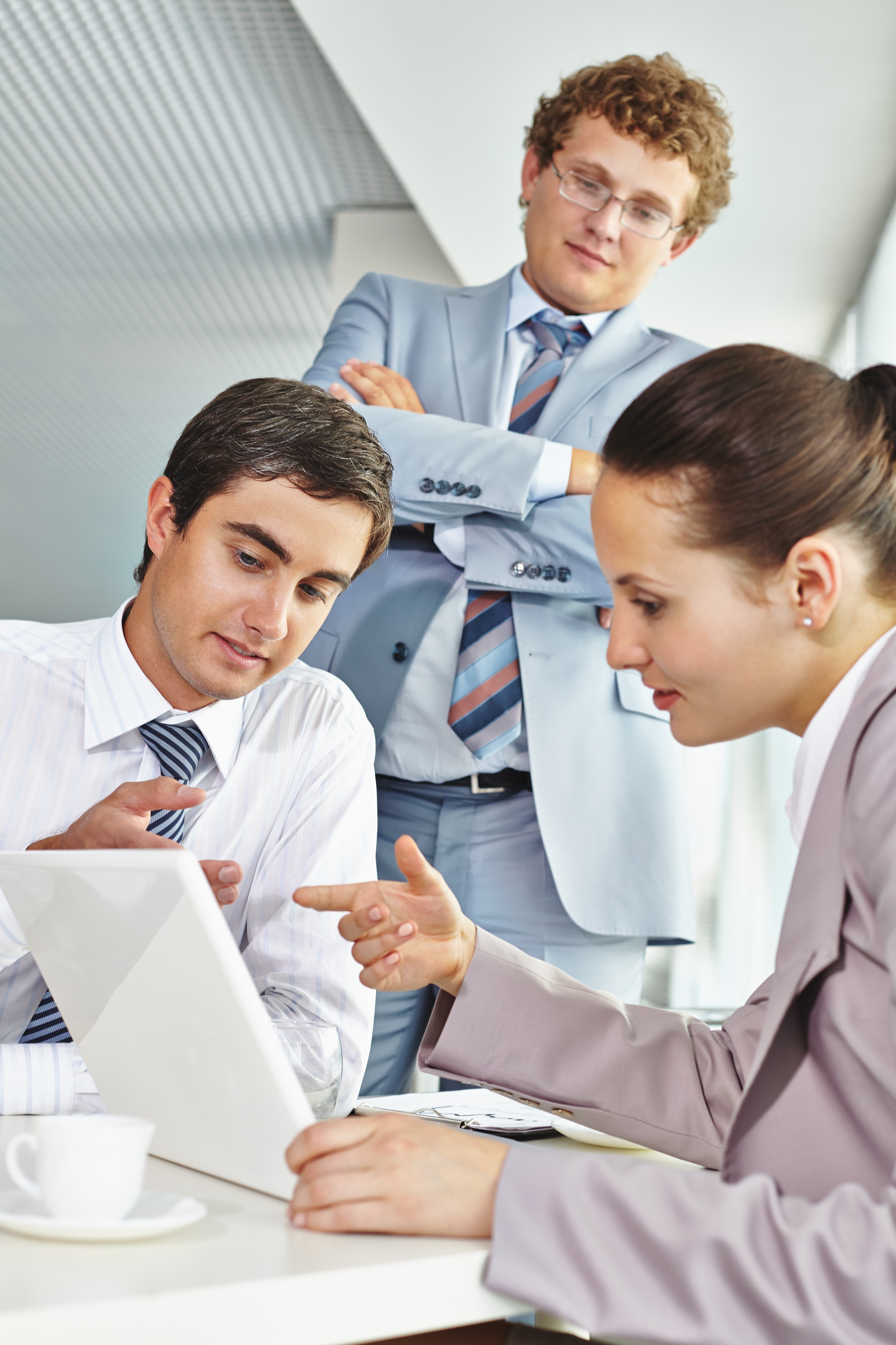 Two professionals collaborating